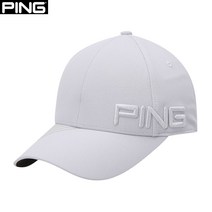 핑 핑(PING) 골프웨어 그레이 남성 사선 프린트챙 6쪽캡 모자 111B1CP604_GY