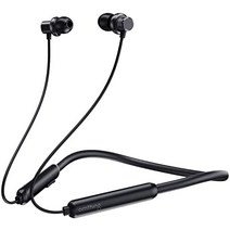 1MORE omthing 무선 인이어 헤드폰 Bluetooth 5.0 무선 이어폰 마이크가 있는 넥밴드 스포츠 헤드폰 프리미엄 사운드 12시간 재생 IPX4 방수. (검은색)-34756
