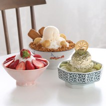 6종 카페 화채볼 아이스크림볼 팥빙수그릇 팔각그릇 이자카야 식기 소면기 덮밥그릇 굽접시 쌀국수그릇 볶음밥그릇 모밀그릇 홈카페 디저트볼 볼접시 스탠드접시 플레이트 돌상 손님 상차림, 팔각굽