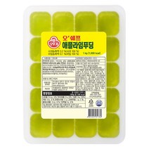 오뚜기 애플라임 푸딩 1kg 대용량 급식용 어린이집간식 디저트 식자재, 1개