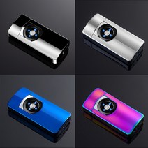 mp3 모형 디지털 LED 충전식 플라즈마 라이터, 2. 실버, 1개