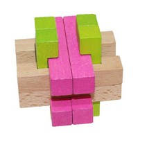 공명쇄 치매예방 게임 놀이 교구 클래식 IQ 두뇌 티저 콩 밍 루 반 잠금 3D 나무 교육 연동 버 퍼즐 성인, 27 25