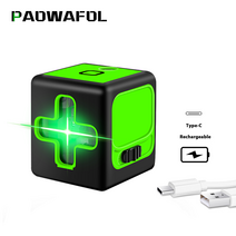 레이저레벨기 미니 2 라인 레벨 셀프 레벨링 전문 1v1h 녹색 빔 레벨, set3 v2l8