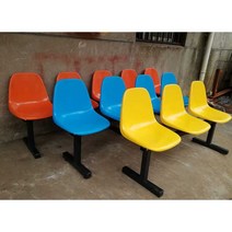 야구장의자 야구장 관람석 플라스틱벤치 버스정류장, 흑백 4인