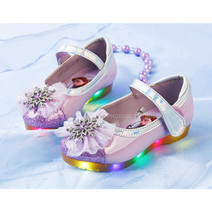 겨울왕국 루아 LED걸을때마다 불빛 야간 반짝 여아구두200