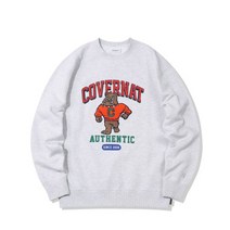 스트릿 커버낫 COVERNAT 불독 아치 로고 맨투맨 헤더그레이 편한 착용감