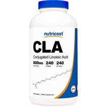 뉴트리코스트 CLA 800mg 소프트젤 글루텐 프리, 240개입, 1개