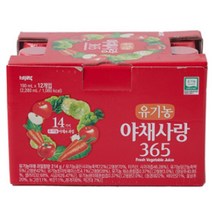 유기농 야채사랑365 190ml X 12개입, 190ml x 12개입 / 1개