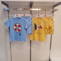 래핑차일드 부평점 비치 그래픽의 에어리쿨 마린 반팔 상하세트 B3329-7I4-O2 LHC