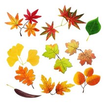 가을 장식 모형 낙엽 조화 단풍잎 은행잎 나뭇잎, 빨간 단풍잎