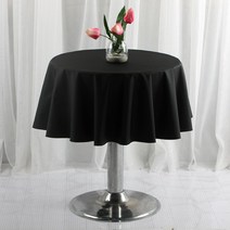 원형식탁보 원형테이블보 110cm~150cm 방수 검정 블랙, 140