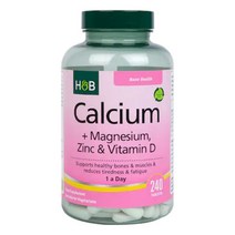 Holland & Barrett 홀랜드 앤 바렛 Calcium Magnesium Zinc 칼슘 마그네슘 아연 비탑민D 240정 1팩, 1개