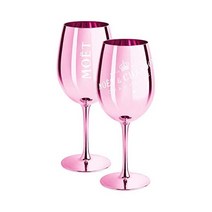 Moet Chandon 샴페인 글라스 핑크 로제 Ibiza Imperial 코스터 2세트