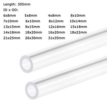 Uxcell 투명 아크릴 튜브 단단한 원형 튜브 PMMA 유기 유리 튜브 플라스틱 파이프 피팅 OD 835mm 길이 305mm 2 개, 21mm x 25mm
