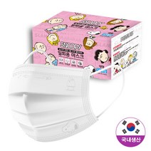 국내생산 스누피 닥터클린 3중 MB필터 50매 화이트 블랙 대형 덴탈마스크, 50매입, 1개