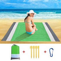 가성비 200x210CM 비치 매트 방수 담요 휴대용 피크닉 캠핑 지상 타월 카펫 러그, [02] 200X210CM, [04] B-Blue