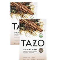 Tazo 차이 블랙 티 타조 54g 20개입 1개 1팩, 2팩