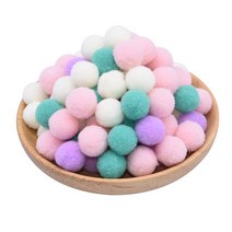 DIY 공예용품 장식품 폼폼 리본 혼합 폼폼 공 15mm 20mm 25mm 다채로운 솜털 부드러운 플러시 공 DIY 공, 07 B07-100pcs_03 25mm