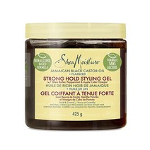 Shea Moisture SheaMoisture 스타일링 스트롱 홀드 젤 자연 화학 처리 또는 열 스타일 헤어용 자메이카 블랙 캐스터 오일 아마씨 파라벤 프리 안티 프리즈 헤어 4