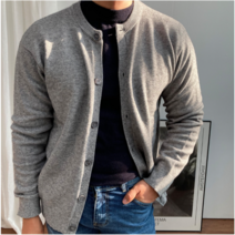 캐시미어 라운드 니트 가디건