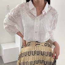 봉시스터즈 로즈레이스블라우스 여성셔츠 여성남방 레이스블라우스 쉬폰블라우스