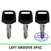 ahh 브랜드 새로운 오토바이 교체 키 uncut for honda scooter 50cc 오토바이 키 dio z4 125 wh110 scr100, 3pcs 블랙 왼쪽