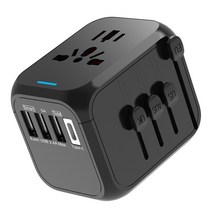 바이미니멀 여행용 멀티 어댑터 5포트 해외여행, 1.고속(USB-C 4포트 어댑터)