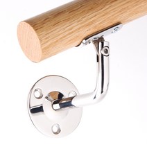 핸드레일 L자형브라켓 스텐유광 110x70mm 굴절형