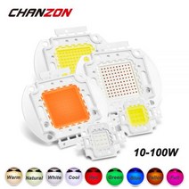 CHANZON고출력 LED 칩 10W 20W 30W 50W 100W 따뜻한 내추럴 콜드 화이트 레드 그린 블루 옐로우 RGB 440NM 660NM 풀 스펙트럼 1 개입, Yellow_30W | CHINA