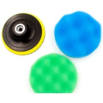 셀프세차 연결피스 컴파운딩 폴리싱 패드 드릴스펀지세트 광택기 디테일링 샌딩기 차량관리 전동