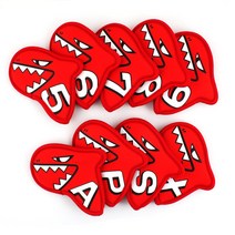 AIMSHARK 에임샤크 팔레트 상어 골프 아이언커버 세트 72shot, 팔레트 아이언커버 레드