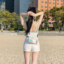 웨이비 투명 스마트폰 방수팩, 화이트(힙색형), 1개
