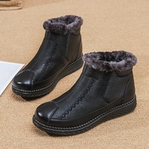 여자방한화 여성 겨울 부츠 앵클 엄마 신발 구두 방한화 스노우 플러시 숙녀 슬립