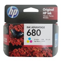 HP 정품 F6V27AA NO.680 검정 데스크젯 3635 3636 2135 2138 1118 1115 3638 잉크, F6V26AA NO.680(컬러)