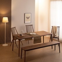 에보니아 [에보니아]프레 고급원목 월넛 사각 6인 식탁/테이블 1800