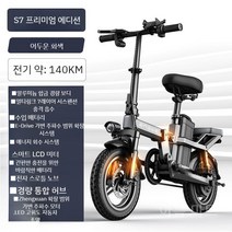 접이식 전기자전거 배터리자전거 크로스 컨트리 로드전기자전거 전동자전거 자토바이 팻바이크, 0아, 14 S7 / 알루미늄 합금 프레임 / 고속 인버터 모