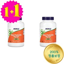 1+1 나우푸드 쏘팔메토 쏘팔매토 소팔메토 베리 열매 550 mg 250 베지 캡슐 야자나무, 1개, 기본