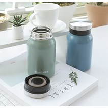 420ml sns 핫템 미니 텀블러 유아 이유식 보온 죽통 대량구매 단체구매 환영, 그린