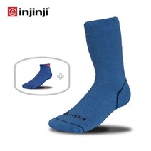 INJINJI 인진지 양말 에코울 퍼포먼스 발가락 양말 등산 양말 스포츠 양말, M (255~270mm), NAVY