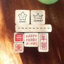 앳원스-미니스탬프 7종 캐릭터스탬프 캘리스탬프 고무도장, 6.스탬프왕관