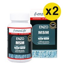 뉴질랜드 엔조라이프 MSM 식이유황 120캡슐, 120정, 2개, 120정