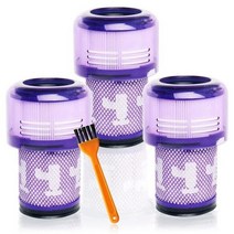 다이슨 V12 용 3 팩 필터 예비 부품 슬림 무선 진공 및 V12 슬림 진공 감지 부품 971517-01 과 비교, [01] As shown, 01 As shown