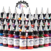 타투 문신 용품 재료 색소 타투잉크 타이탄잉크 0.5oz/1oz 33종 TITAN COLOR INK, 오렌지, 1개, 1oz(30ml)