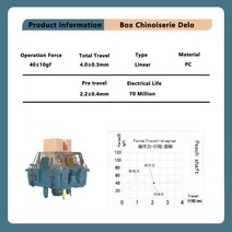 Kailh BOX 스위치 아이스크림 프로 크리스탈 로즈 DIY 클리키 촉각 선형 사일런트 MX 스위치 기계식 키보드 GMK67 GK61 K500, 없음, 없음, 179.BOX Chin0iserie Delo  50PC