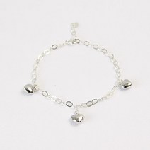 CHICHOLIC (실버92.5)통통하트모줄체인팔찌|발찌