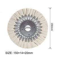 150mm/180mm Cotton Airway Buffing Wheel Open Bias Polishing for Angle Grinder Abrasive Tools, 06 150x14x20mm