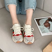 여성스니커즈 가죽스니커즈 니트 운동화 런닝 조깅 트렌디 패션