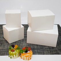 원터치 화이트 선물상자 / 조각케익상자 포장박스 쿠키 블루 머핀 마카롱 떡상자 타올상자, 1장, 원터치 화이트상자 (4호)