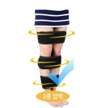 지니홀딩스 3중 다리교정밴드 오자다리 휜다리 교정 자세교정 다리관리 밴드, 1개
