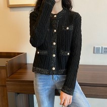 여성용 라운드 쇼트가디건 하늘비즈 C11 G950Z650